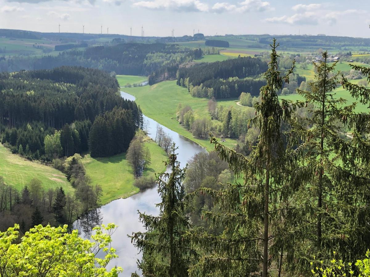 Chalet-Ferienwohnung Aehrenglueck, 70 Qm, Wellness/Fitness/Sauna - Bergroedelhof Feilitzsch المظهر الخارجي الصورة