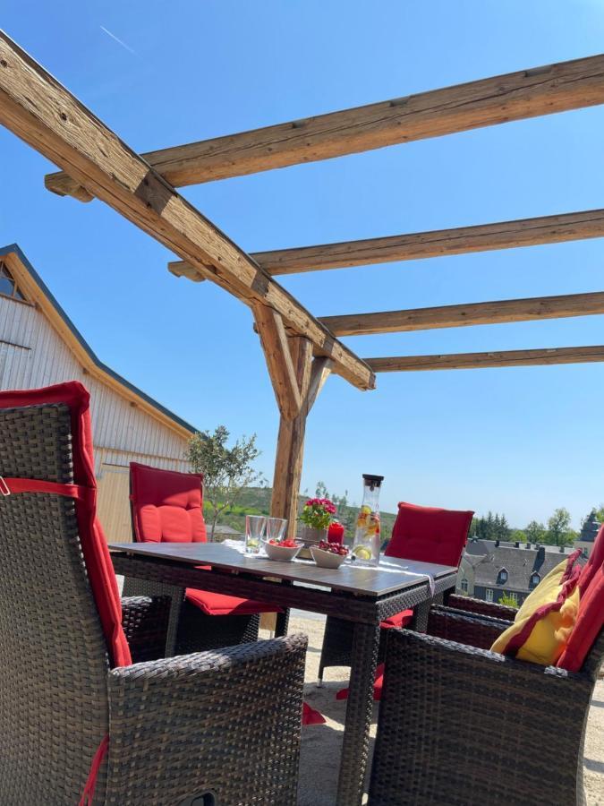 Chalet-Ferienwohnung Aehrenglueck, 70 Qm, Wellness/Fitness/Sauna - Bergroedelhof Feilitzsch المظهر الخارجي الصورة