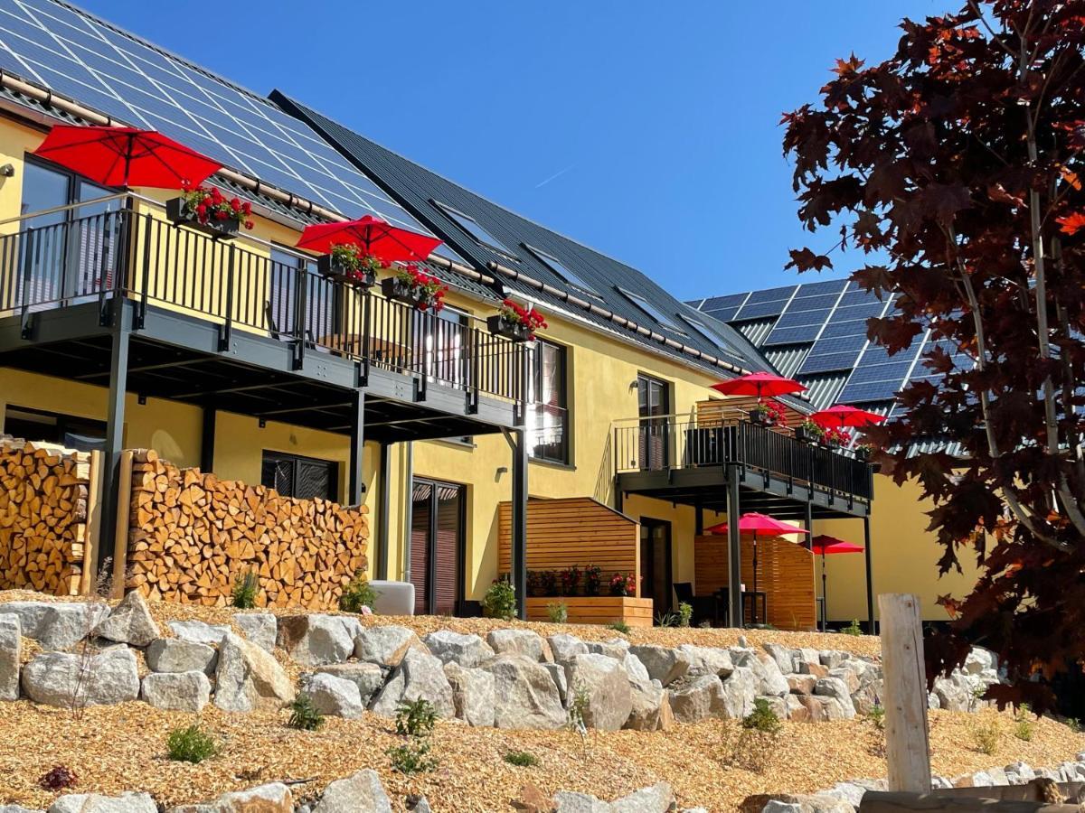 Chalet-Ferienwohnung Aehrenglueck, 70 Qm, Wellness/Fitness/Sauna - Bergroedelhof Feilitzsch المظهر الخارجي الصورة